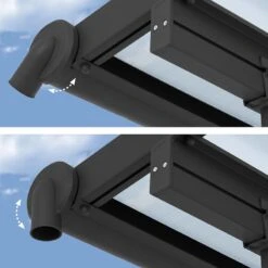 10x10 Palram Canopia Olympia Grey Patio Cover With Clear Panels -Lifetina Shop 704215 palram olympia patio cover roof grey 3x3 05 adjustable gutters