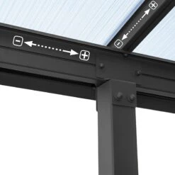 10x10 Palram Canopia Olympia Grey Patio Cover With Clear Panels -Lifetina Shop 704215 palram olympia patio cover roof grey 3x3 05 adjustable poles