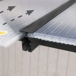 10x10 Palram Canopia Olympia Grey Patio Cover With Clear Panels -Lifetina Shop 704215 palram olympia patio cover roof grey 3x3 05 sliding panels