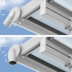 10x10 Palram Canopia Olympia White Patio Cover With Clear Panels -Lifetina Shop 704216 palram olympia patio cover roof white 3x3 05 adjustable gutters