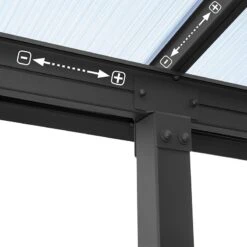 10x14 Palram Canopia Olympia Grey Patio Cover With Clear Panels 12 10x14 Palram Canopia Olympia Grey Patio Cover With Clear Panels -Lifetina Shop 704217 palram olympia patio cover roof grey 3x4 25 adjustable poles