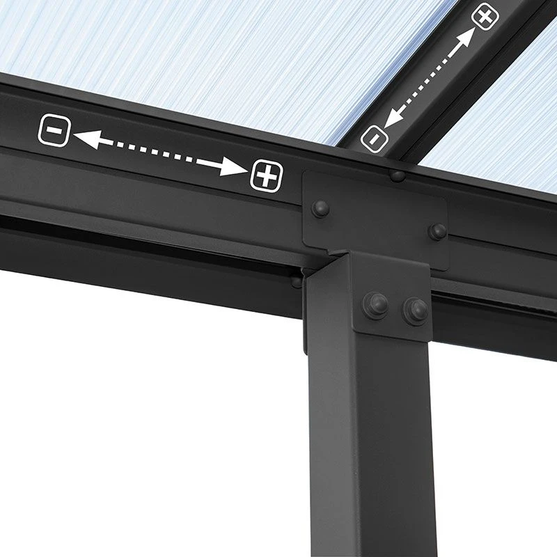 10x14 Palram Canopia Olympia Grey Patio Cover With Clear Panels 5 10x14 Palram Canopia Olympia Grey Patio Cover With Clear Panels - Image 5