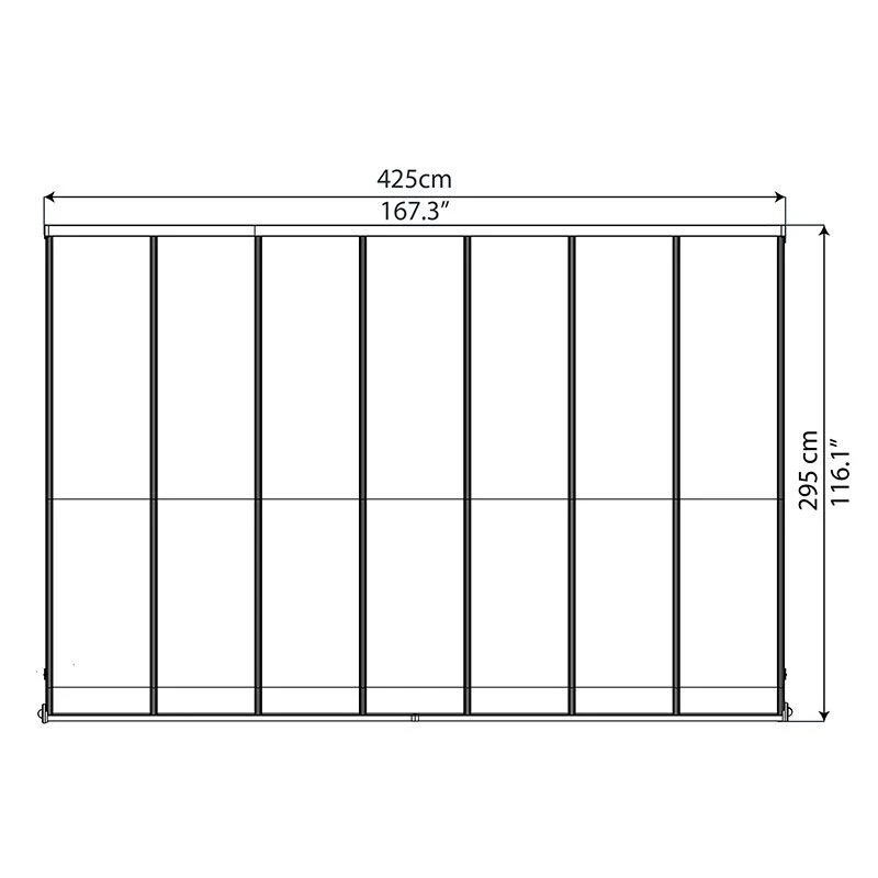 10x14 Palram Canopia Olympia Grey Patio Cover With Clear Panels 8 10x14 Palram Canopia Olympia Grey Patio Cover With Clear Panels - Image 8