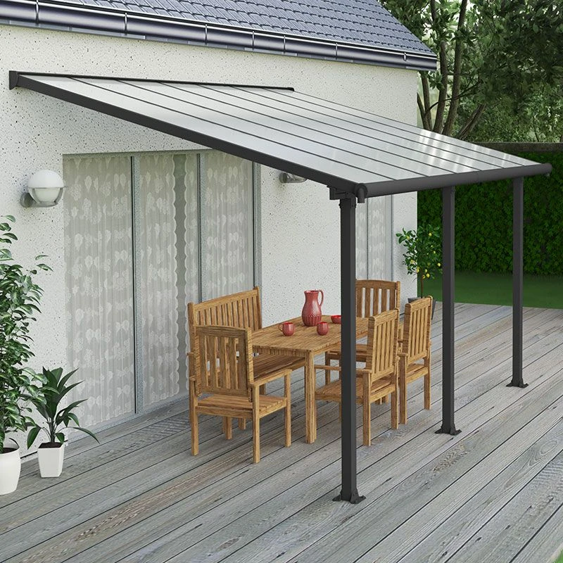 10x14 Palram Canopia Olympia Grey Patio Cover With Clear Panels 1 10x14 Palram Canopia Olympia Grey Patio Cover With Clear Panels