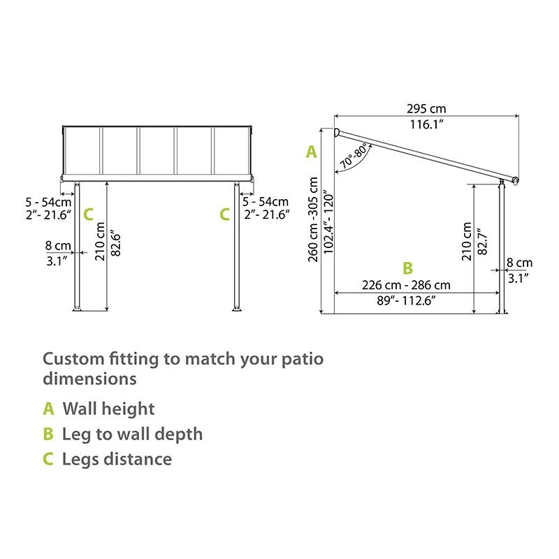 10x14 Palram Canopia Olympia White Patio Cover With Clear Panels 3 10x14 Palram Canopia Olympia White Patio Cover With Clear Panels - Image 3