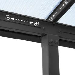 10x20 Palram Canopia Olympia Grey Patio Cover With Clear Panels -Lifetina Shop 704351 palram olympia patio cover roof grey 3x6 1 adjustable poles