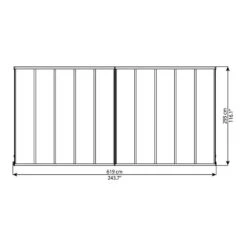 10x20 Palram Canopia Olympia Grey Patio Cover With Clear Panels -Lifetina Shop 704351 palram olympia patio cover roof grey 3x6 1 drawing2