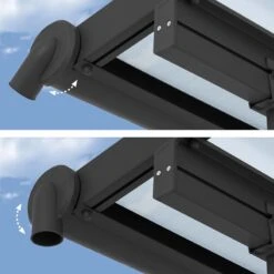 10x20 Palram Canopia Olympia Grey Patio Cover With Clear Panels -Lifetina Shop 704351 palram olympia patio cover roof grey 3x6 1 gutters