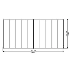 10x20 Palram Canopia Olympia White Patio Cover With Clear Panels -Lifetina Shop 704352 palram olympia patio cover roof white 3x6 1 drawing2