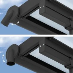 10' X 24' Palram Canopia Olympia Grey Patio Cover With Clear Panels (2.95m X 7.39m) -Lifetina Shop 704353 10x24 palram olympia grey patio cover clear panels close up2 min 1