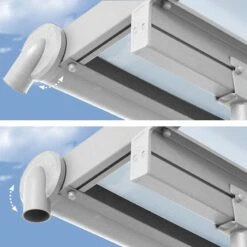 10' X 24' Palram Canopia Olympia White Patio Cover With Clear Panels (2.95m X 7.39m) -Lifetina Shop 704354 10x24 palram olympia white patio cover clear panels close up3 min 1