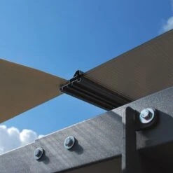 12' X 42' Palram Canopia Arcadia 12700 Grey Metal Carport (3.59m X 12.86m) -Lifetina Shop 704642 arcadia 12700 grey carport close up6 min 1