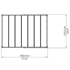 14x10 Palram Canopia Milano 4300 Grey Garden Gazebo -Lifetina Shop 704673 palram milano 4300 grey garden gazebo drawing2