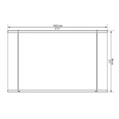 Palram Canopia Nancy 1500 Grey Door Canopy -Lifetina Shop 704743 palram nancy 1500 door canopy grey drawing2