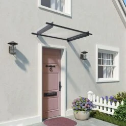 Palram Canopia Nancy 1500 Grey Door Canopy -Lifetina Shop 704743 palram nancy 1500 door canopy grey no3