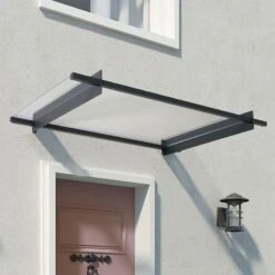 Palram Canopia Nancy 1500 Grey Door Canopy -Lifetina Shop 704743 palram nancy 1500 door canopy grey no4