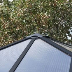 12x12 Palram Canopia Ledro 3600 Enclosed Grey Gazebo -Lifetina Shop 704745 palram ledro 3600 enclosed grey gazebo vent