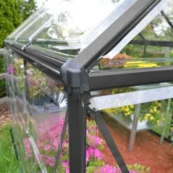 6' X 8' Palram Canopia Harmony Grey Greenhouse (1.85m X 2.47m) -Lifetina Shop 705098 harmony 6x8 grey close up3 min 1
