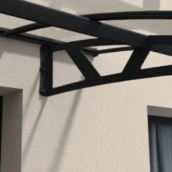 Palram Canopia Amsterdam 6690 Grey Clear Door Canopy -Lifetina Shop 705460 palram amsterdam 6690 door canopy close up2 min 1