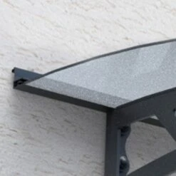 10' X 3' Palram Canopia Altair 3000 Grey Door Canopy (3.02m X 0.92m) -Lifetina Shop 705580 canopy altair 3000 grey clear close up2 min 1