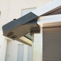 11' X 21.3' Palram Canopia Yukon Dark Grey Plastic Shed With WPC Floor (3.32m X 6.43m) 31 11' X 21.3' Palram Canopia Yukon Dark Grey Plastic Shed With WPC Floor (3.32m X 6.43m) -Lifetina Shop 705724 yukon 11x21 dark grey shed with floor close up9 min 1