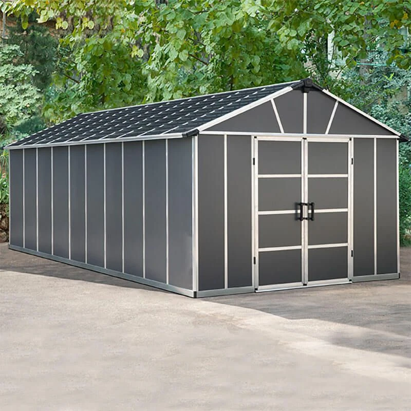 11' X 21.3' Palram Canopia Yukon Dark Grey Plastic Shed With WPC Floor (3.32m X 6.43m) 1 11' X 21.3' Palram Canopia Yukon Dark Grey Plastic Shed With WPC Floor (3.32m X 6.43m)
