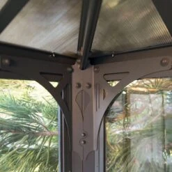 10' X 15' Palram Canopia Ledro 4300 Enclosed Gazebo (2.96m X 4.3m) -Lifetina Shop 705760 ledro 4300 enclosed gazebo close up6 min 1 1