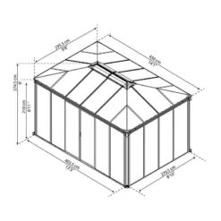 10' X 15' Palram Canopia Ledro 4300 Enclosed Gazebo (2.96m X 4.3m) -Lifetina Shop 705760 ledro 4300 enclosed gazebo drawing min 1 1