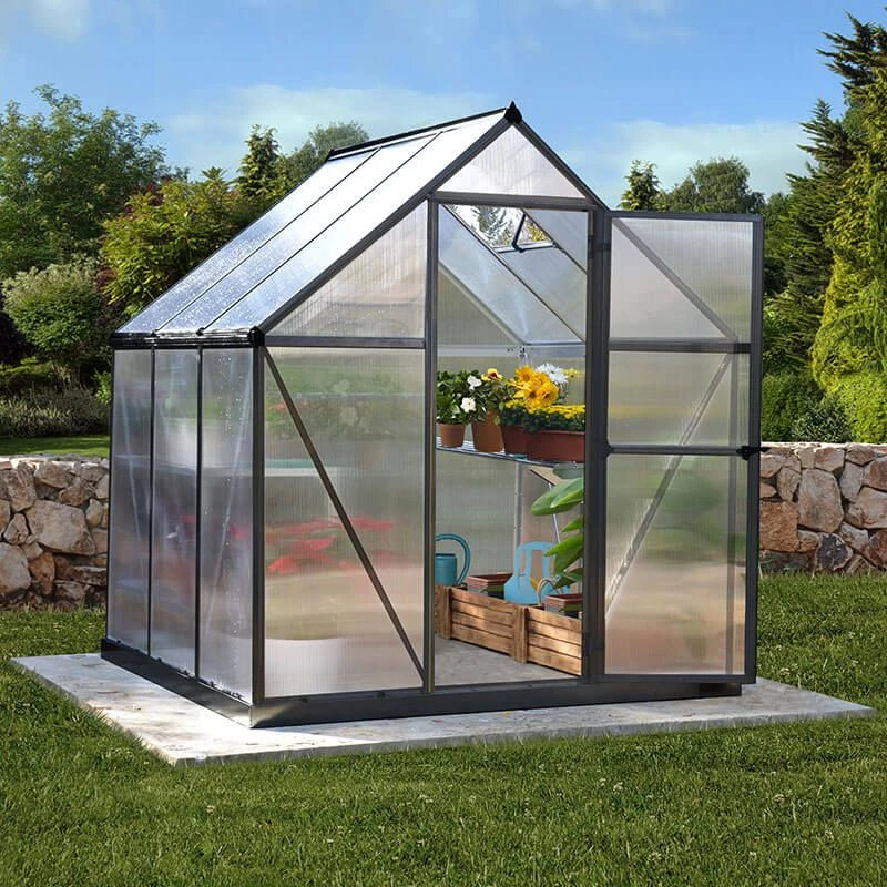 6' X 6' Palram Canopia Mythos Grey Greenhouse (1.85m X 1.86m) 1 6' X 6' Palram Canopia Mythos Grey Greenhouse (1.85m X 1.86m)