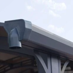 12' X 21' Palram Canopia Arcadia Alpine 6400 Grey Metal Carport (3.59m X 6.44m) -Lifetina Shop 705914 carport arcadia alpine 6400 grey close up2 min 1