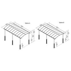12' X 21' Palram Canopia Arcadia Alpine 6400 Grey Metal Carport (3.59m X 6.44m) -Lifetina Shop 705914 carport arcadia alpine 6400 grey drawing1 min 1