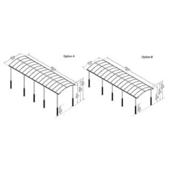 12' X 35' Palram Canopia Arcadia Alpine 10600 Grey Metal Carport (3.59m X 10.72m) -Lifetina Shop 705916 carport arcadia alpine 10600 grey drawing1 min 1
