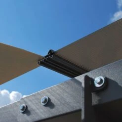 12' X 42' Palram Canopia Arcadia Alpine 12700 Grey Metal Carport (3.59m X 12.86m) -Lifetina Shop 705917 carport arcadia alpine 12700 grey close up4 min 1