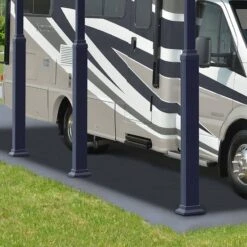 12' X 42' Palram Canopia Arcadia Alpine 12700 Grey Metal Carport (3.59m X 12.86m) -Lifetina Shop 705917 carport arcadia alpine 12700 grey close up5 min 1