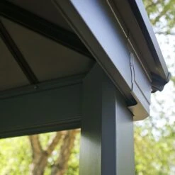 16' X 12' Palram Canopia Dallas 4900 Grey Garden Gazebo (4.88m X 3.64m) -Lifetina Shop 706082 16x12 palram dallas 4900 grey garden gazebo close up2 min