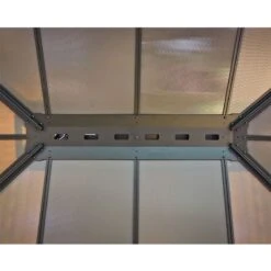 16' X 12' Palram Canopia Dallas 4900 Grey Garden Gazebo (4.88m X 3.64m) -Lifetina Shop 706082 16x12 palram dallas 4900 grey garden gazebo close up8 min