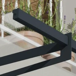 Palram Canopia Bremen 2050 Grey Clear Door Canopy -Lifetina Shop 706595 palram bremen 2050 grey clear door canopy close up1 min 1