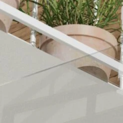 Palram Canopia Bremen 2050 Grey Clear Door Canopy -Lifetina Shop 706595 palram bremen 2050 grey clear door canopy close up2 min 1