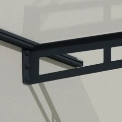 Palram Canopia Bremen 2050 Grey Clear Door Canopy -Lifetina Shop 706595 palram bremen 2050 grey clear door canopy close up5 min 1