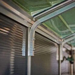 6' X 8' Palram Canopia Rubicon Double Door Plastic Garden Shed - Dark Grey (1.85m X 2.28m) -Lifetina Shop 706807bun 6x8 palram rubicon dd plastic shed grey close up14 min