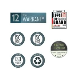 6' X 8' Palram Canopia Rubicon Double Door Plastic Garden Shed - Dark Grey (1.85m X 2.28m) -Lifetina Shop 706807bun 6x8 palram rubicon dd plastic shed grey close up4 min