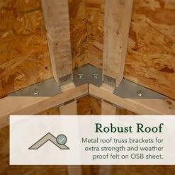 10' X 10' Forest 4Life 25yr Guarantee Overlap Pressure Treated Windowless Double Door Apex Wooden Shed (3.2m X 3.01m) -Lifetina Shop 7 4life robust roof 20 4