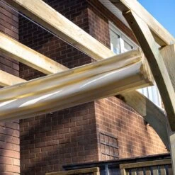 Forest Ultima Wooden Garden Pergola With Retractable Canopy 8' X 8' -Lifetina Shop 8 uperg24chd feature4 min