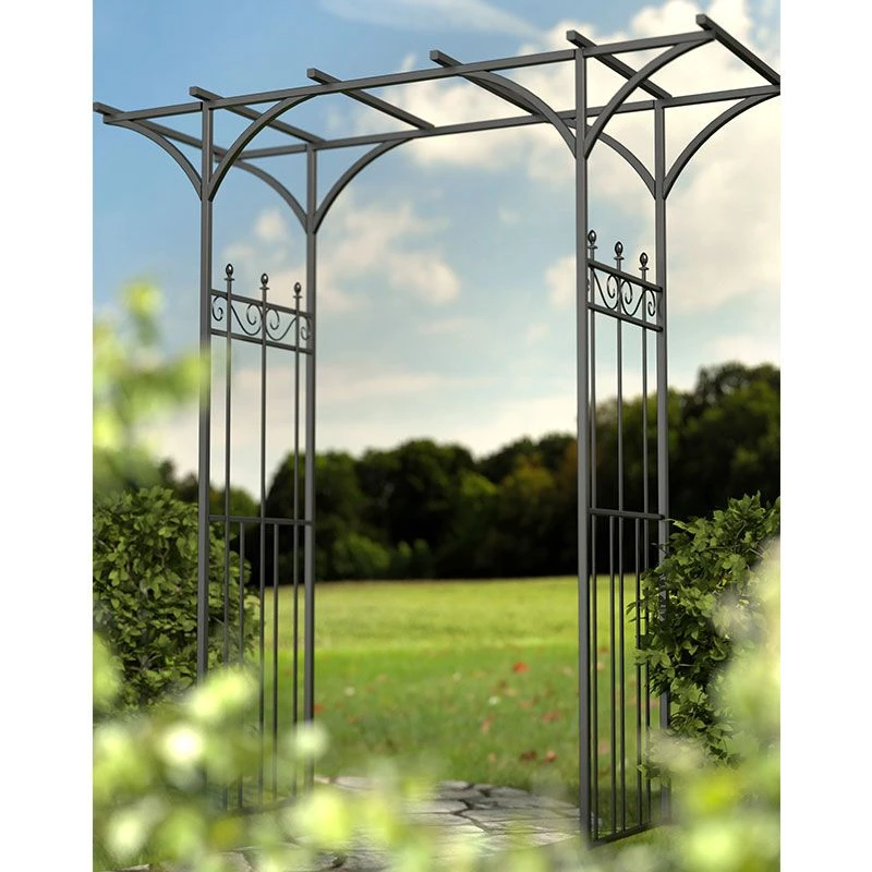 Panacea Kensington Metal Garden Arch 6'9 X 6'3 1 Panacea Kensington Metal Garden Arch 6'9 X 6'3
