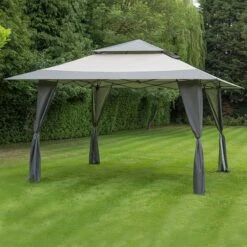 13' X 13' Garden Must Haves Got It Covered Pop Up Gazebo - Grey (4m X 4m)