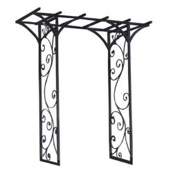 Panacea Vines Metal Garden Arch 6'9 X 6'3 7 Panacea Vines Metal Garden Arch 6'9 X 6'3 -Lifetina Shop 89087 panacea vines metal garden arch 6 9 x 6 3 cutout min