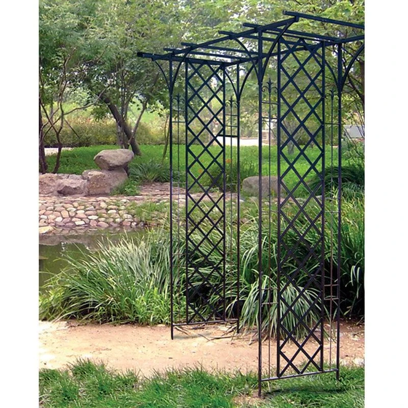 Panacea Lattice Metal Garden Arch 6'9 X 3'9 1 Panacea Lattice Metal Garden Arch 6'9 X 3'9