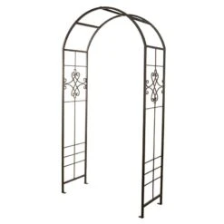 Panacea Quatrefoil Metal Garden Arch 7'5 X 3'6 -Lifetina Shop 89097 panacea quartrefoil metal garden arch 7 5 x 3 6 cutout min