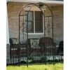 Panacea Quatrefoil Metal Garden Arch 7'5 X 3'6