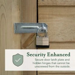7' X 5' Forest 4Life 25yr Guarantee Overlap Pressure Treated Apex Wooden Shed (2.19m X 1.64m) -Lifetina Shop 9 4life security enhances lock 11